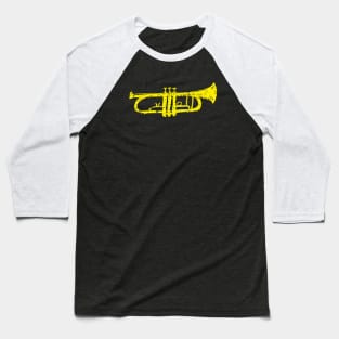 Funny Cartoon Style Trumpet Baseball T-Shirt